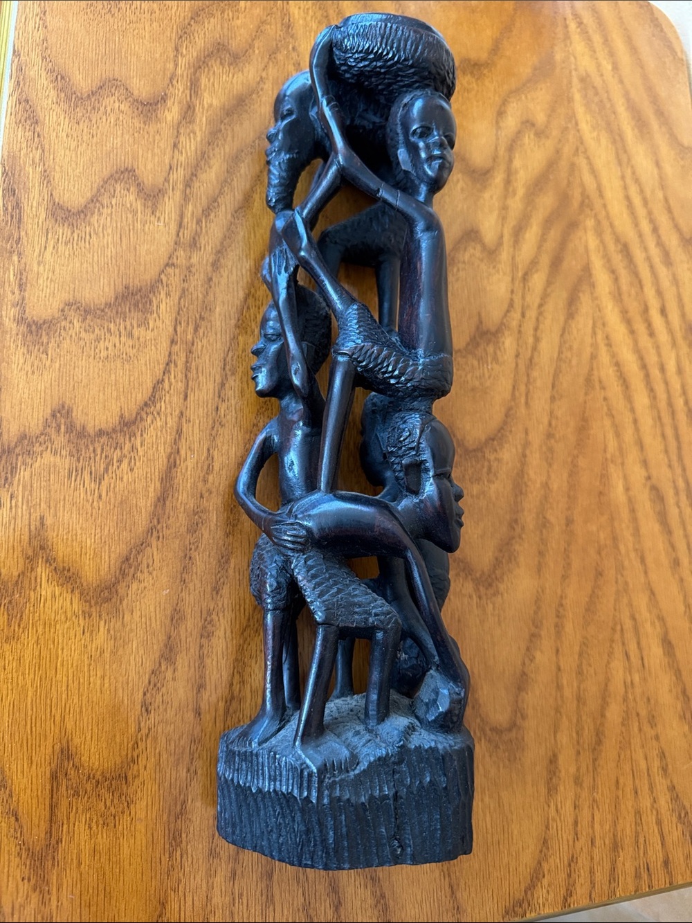 African Ebony Wood Sculpture-Tree of Life-Makonde Tribe - Picture 3 of 15